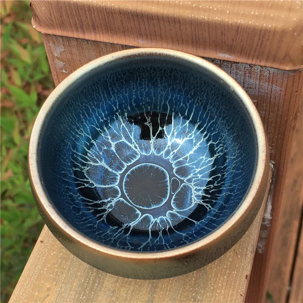 Blue Glaze Ceramic Tea Cup-ToShay.org