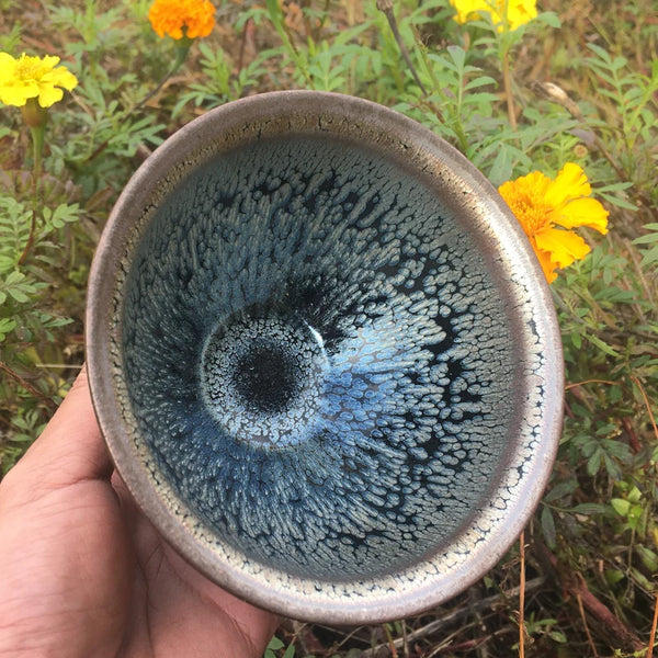 Blue Glaze Ceramic Tea Cup-ToShay.org