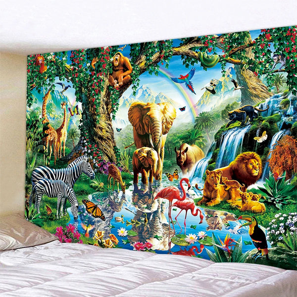 Jungle Animals Tapestry-ToShay.org