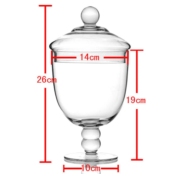 Clear Glass Candy Jar-ToShay.org