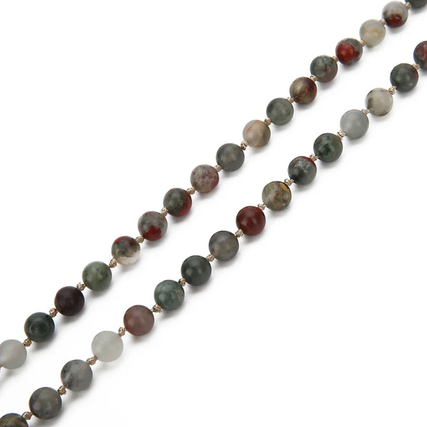 Green Bloodstone Mala Beads-ToShay.org