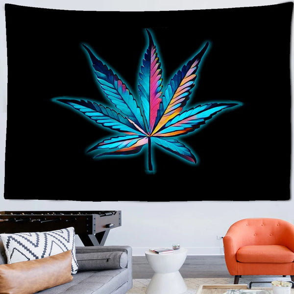 Fluorescent Leaf Art Tapestry-ToShay.org