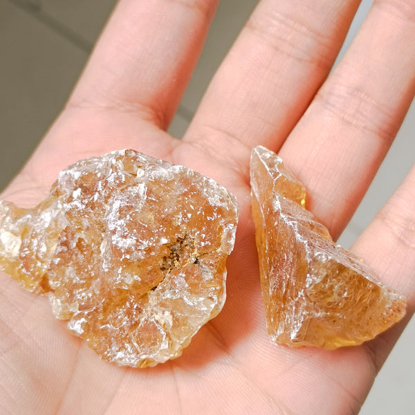 Yellow Amber Calcite Raw Stones-ToShay.org