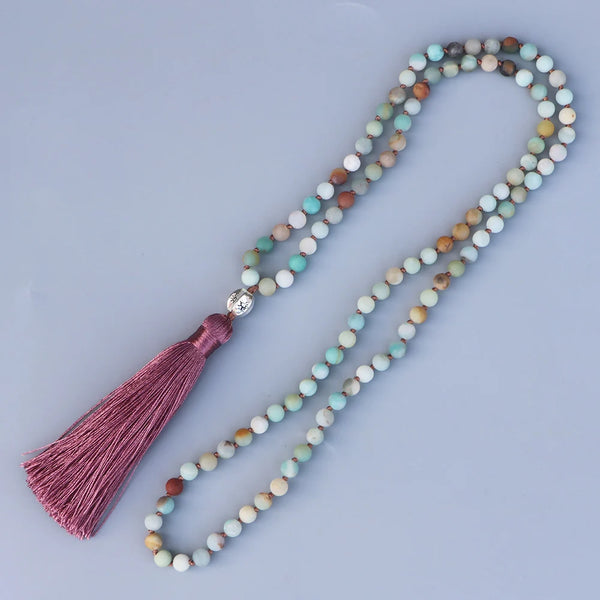 Blue Amazonite Mala Beads-ToShay.org