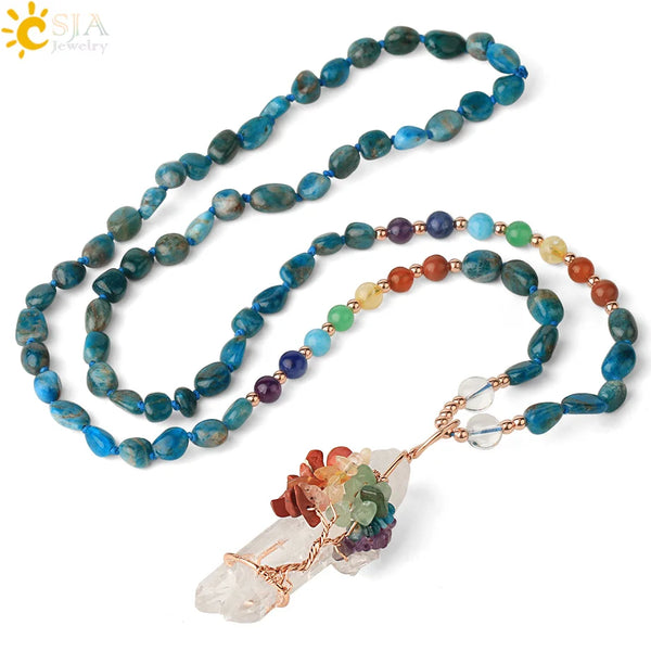 Chakra Bead Pendant Necklace-ToShay.org