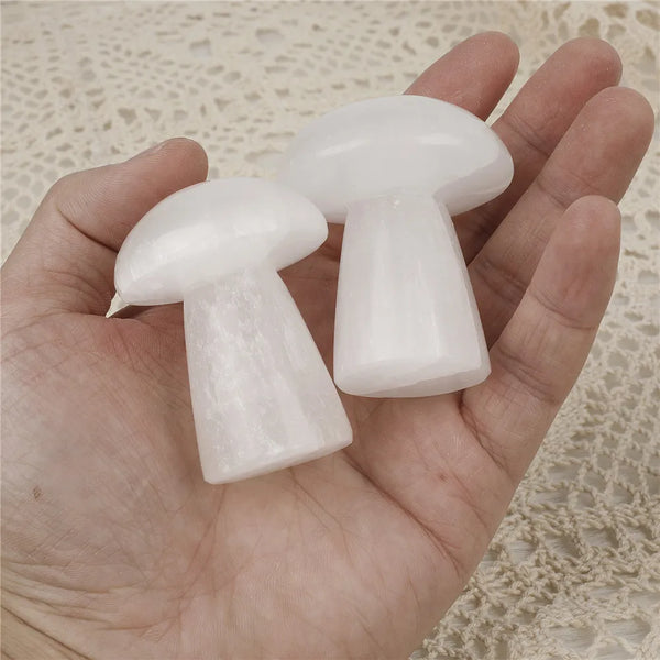 White Selenite Mushroom-ToShay.org