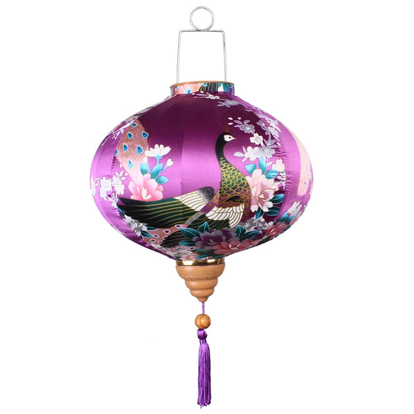 Peacock Silk Lanterns-ToShay.org