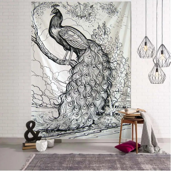 Peacock Art Tapestry-ToShay.org