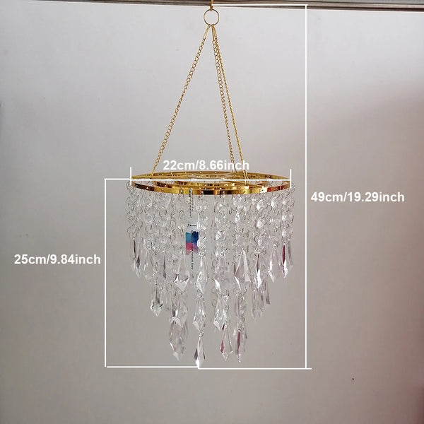 Crystal Bead Chain Chandelier-ToShay.org