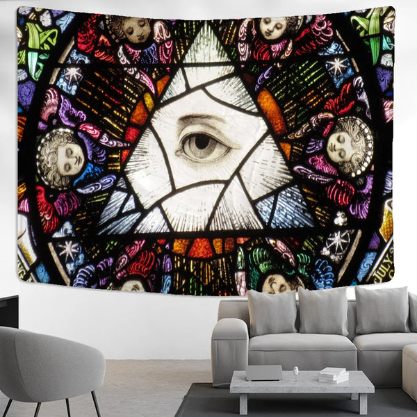 Stain Glass Eye Art Tapestry-ToShay.org