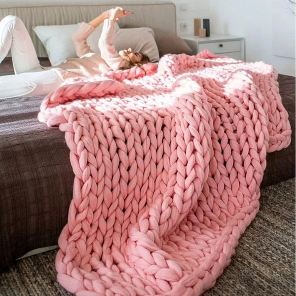 Knitted Throw Blanket-ToShay.org