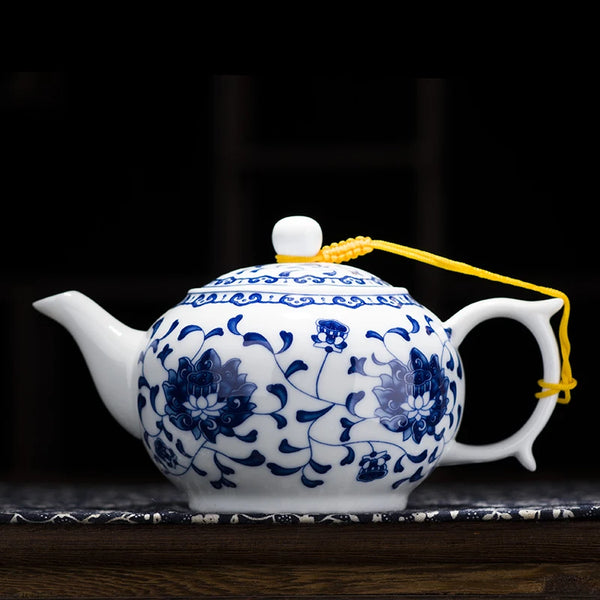 White Painted Ceramic Teapot-ToShay.org