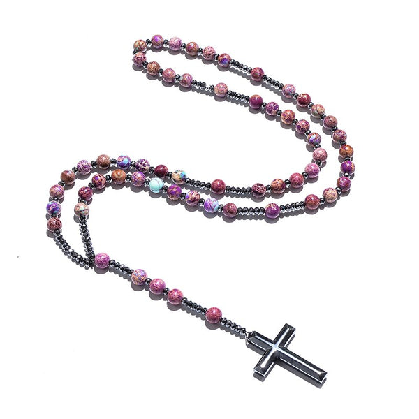 Purple Emperor Jasper Rosary-ToShay.org