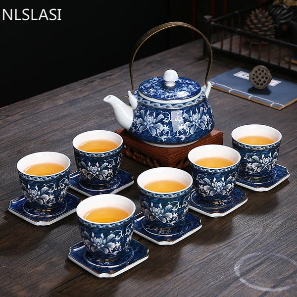 Blue White Porcelain Tea Set-ToShay.org