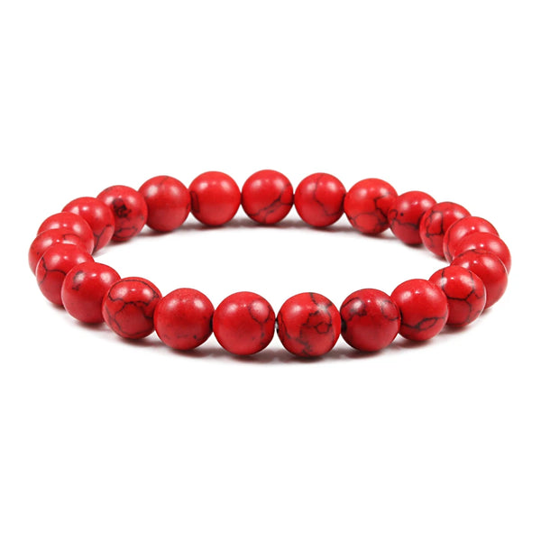 Red Stone Bead Bracelet-ToShay.org