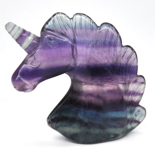 Purple Fluorite Unicorn Head-ToShay.org