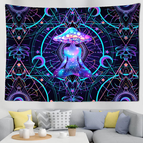 Mushroom Art Tapestry-ToShay.org