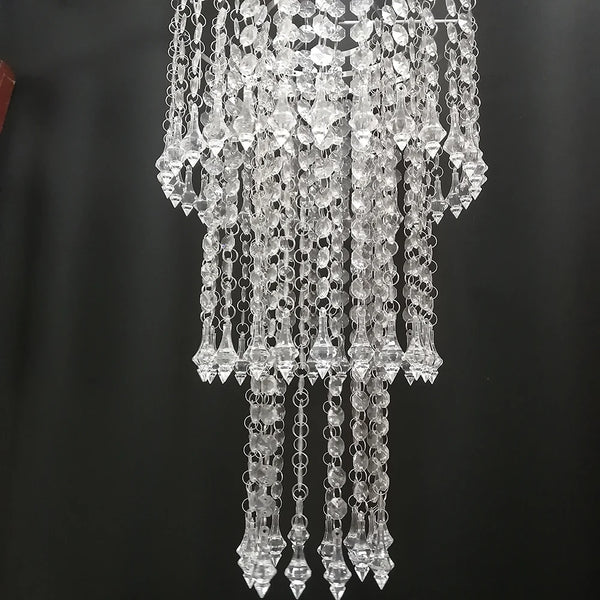 Crystal Bead Chain Chandelier-ToShay.org