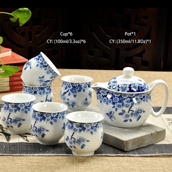 White Painted Ceramic Tea Sets-ToShay.org