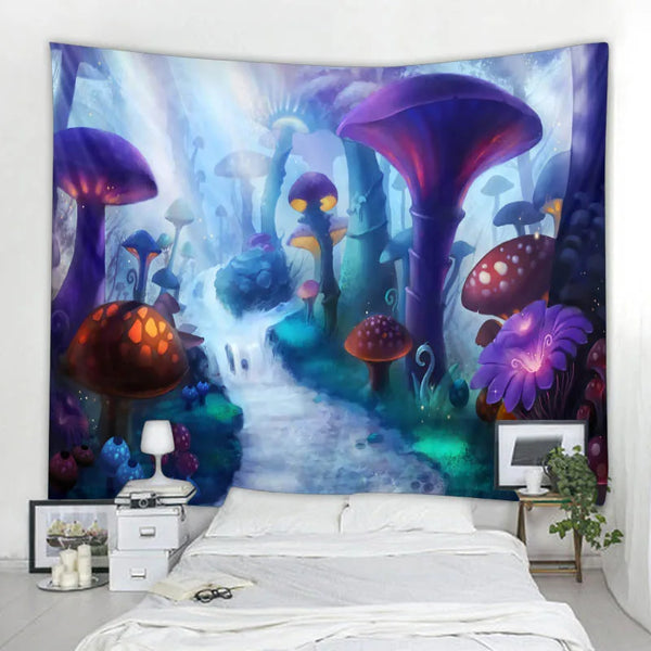 Mushroom Forest Tapestry-ToShay.org