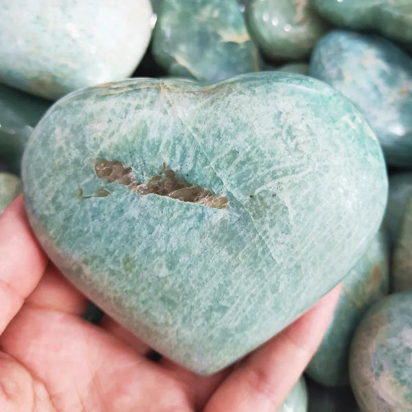 Blue Amazonite Quartz Heart-ToShay.org