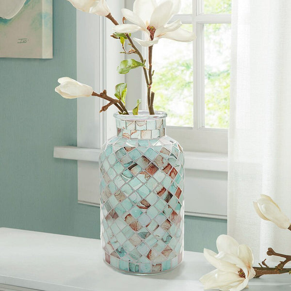 Mosaic Glass Vase-ToShay.org