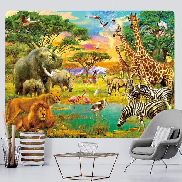 Jungle Animals Tapestry-ToShay.org