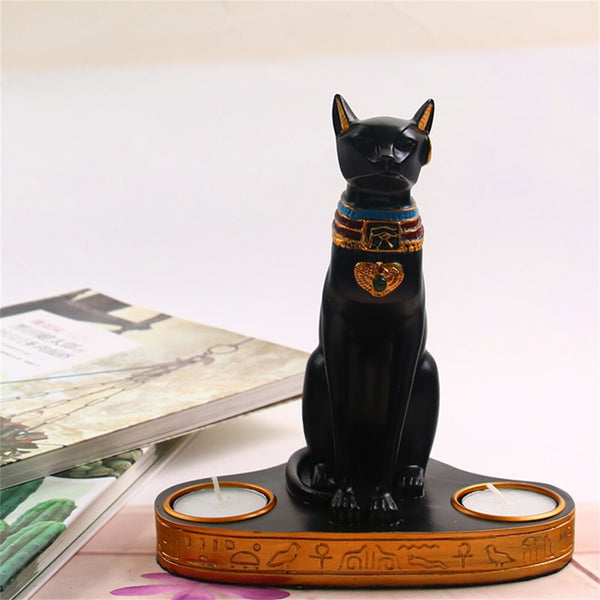 Egyptian Cat Candle Holder-ToShay.org