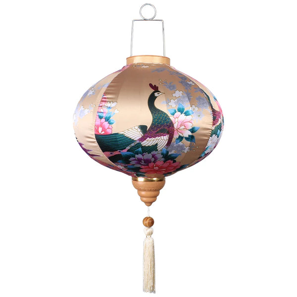 Peacock Silk Lanterns-ToShay.org