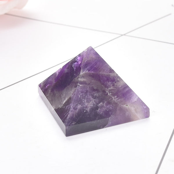 Purple Amethyst Crystal Pyramid-ToShay.org