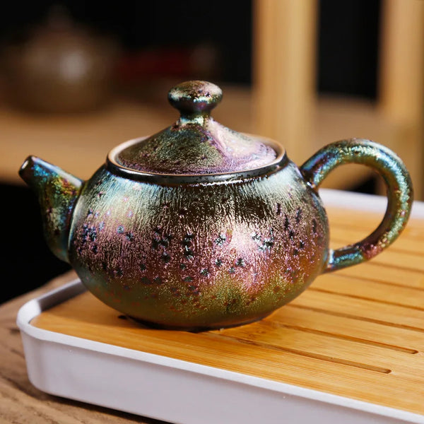 Gold Glazed Ceramic Teapot-ToShay.org