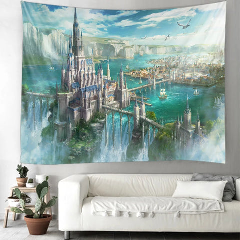 Fairy Tale Castle Tapestry-ToShay.org