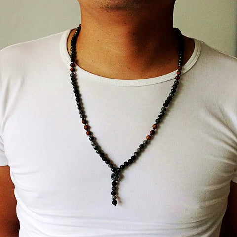 Black Hematite Bead Necklace-ToShay.org