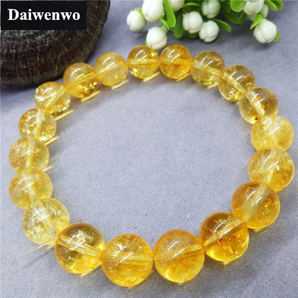 Yellow Citrine Bead Bracelet-ToShay.org