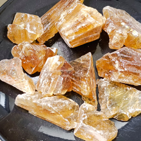 Yellow Amber Calcite Raw Stones-ToShay.org