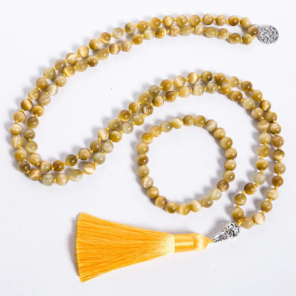 Yellow Tiger Eye Mala Beads-ToShay.org