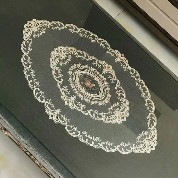 Embroidered Lace Tablecloth-ToShay.org