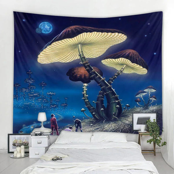 Mushroom Forest Tapestry-ToShay.org