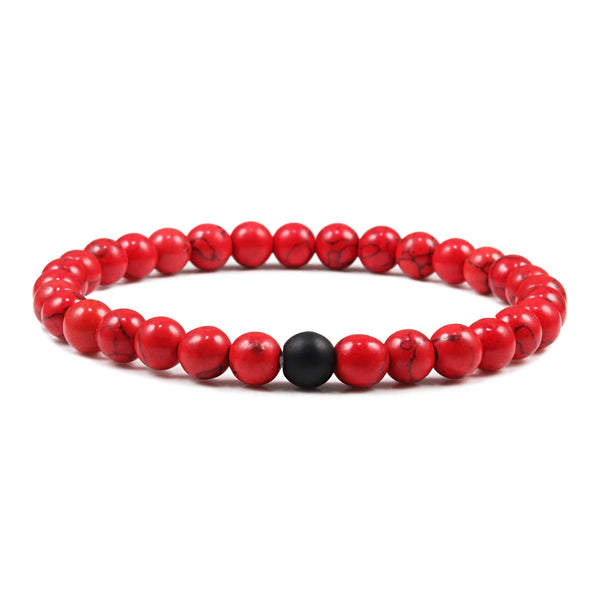 Red Stone Bead Bracelet-ToShay.org