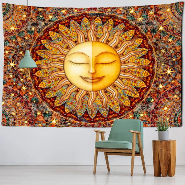 Sun Moon Art Tapestry-ToShay.org