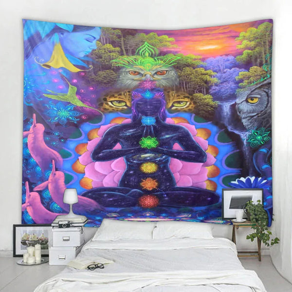 Buddha Meditation Tapestry-ToShay.org