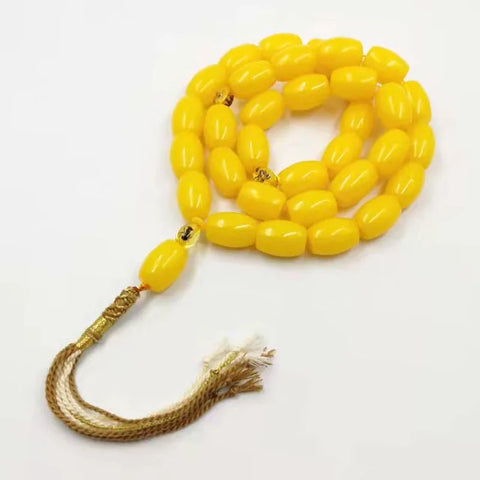 Yellow Amber Prayer Beads-ToShay.org