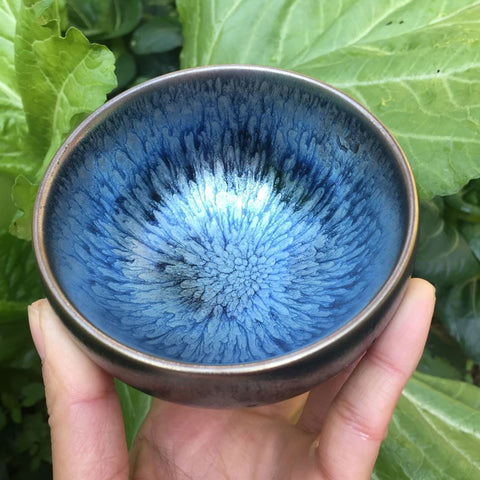 Blue Glaze Ceramic Tea Cup-ToShay.org