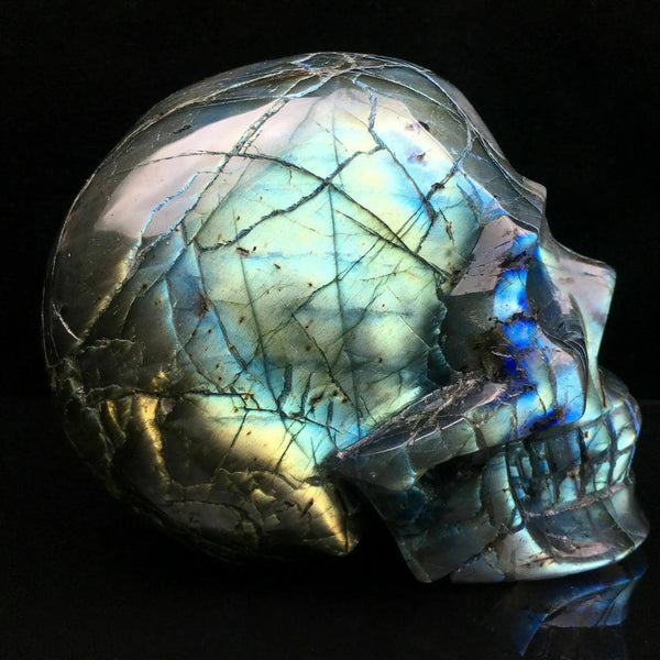 Blue Labradorite Quartz Skull-ToShay.org