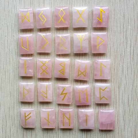 Pink Rose Quartz Runes-ToShay.org