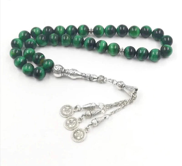 Green Tiger Eye Prayer Beads-ToShay.org