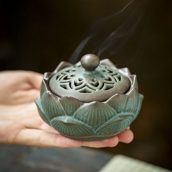 Lotus Ceramic Incense Burner-ToShay.org