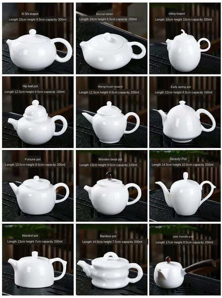 White Porcelain Tea Pot-ToShay.org