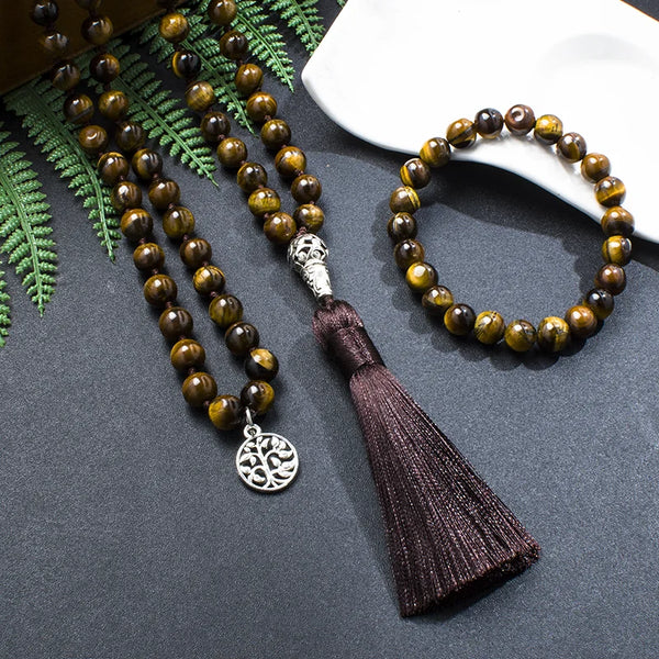 Yellow Tiger Eye Mala Beads-ToShay.org