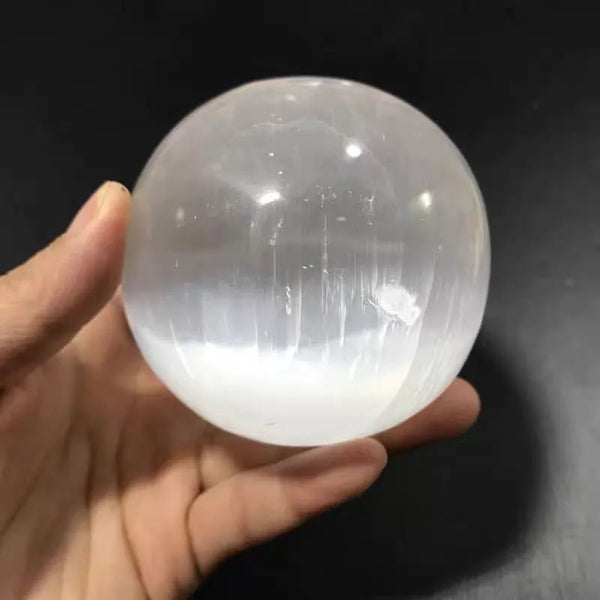 White Selenite Crystal Ball-ToShay.org